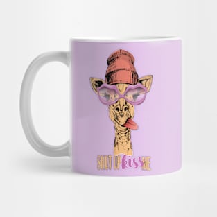 Glamorous giraffe, kiss me Mug